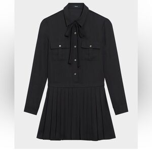 THEORY Pleated Mini Dress SMALL